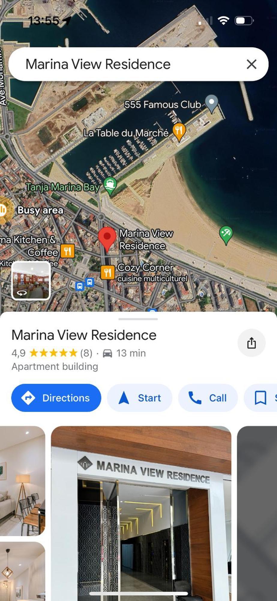 Marina View Residence Luxurious Studio Retreat With Stunning Ocean Views 1 Double Bedroom, 1 Convertible Couch แทนเจียร์ ภายนอก รูปภาพ