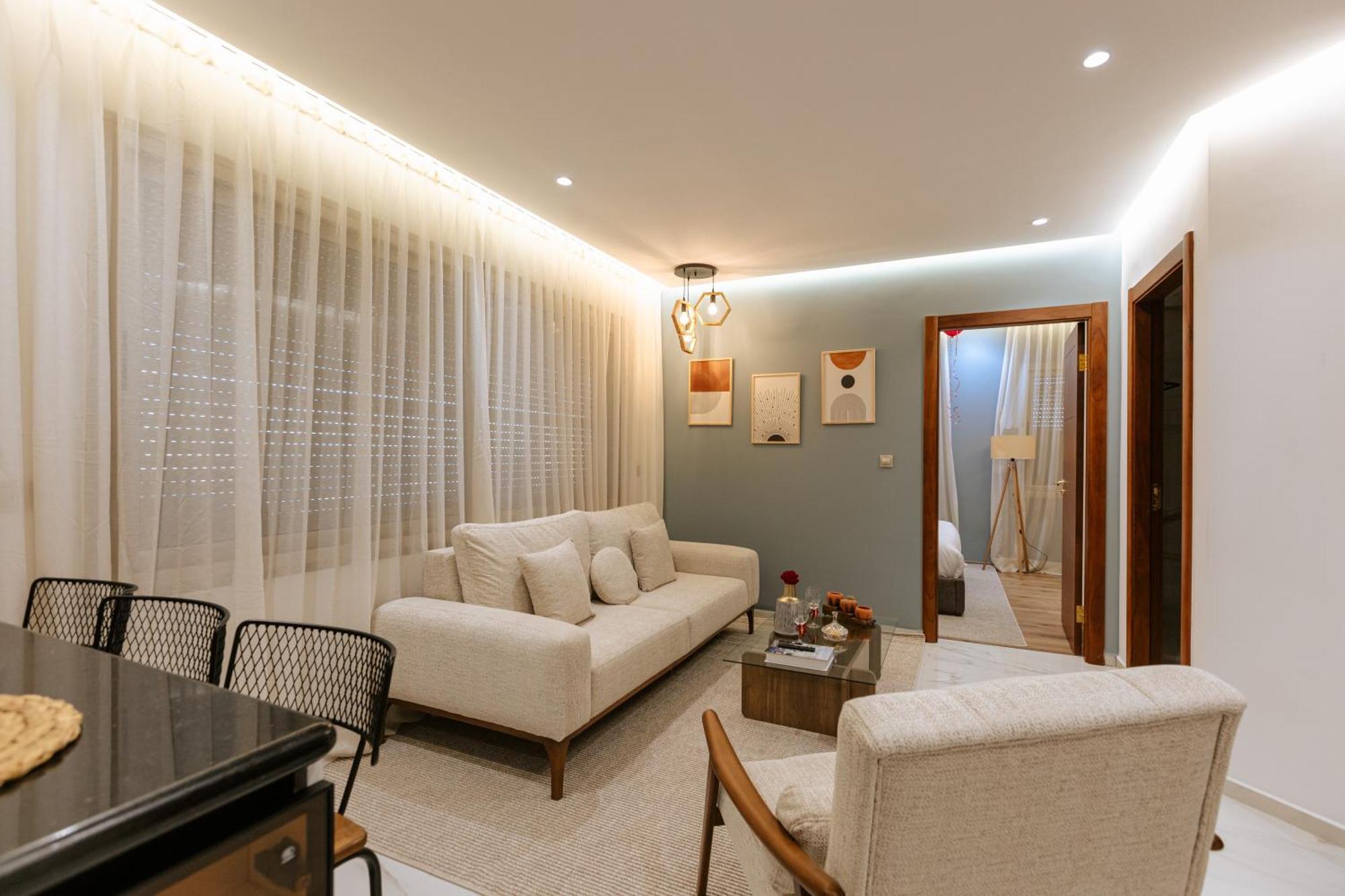 Marina View Residence Luxurious Studio Retreat With Stunning Ocean Views 1 Double Bedroom, 1 Convertible Couch แทนเจียร์ ภายนอก รูปภาพ